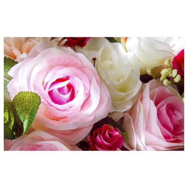 Pink Roses Rectangle Tablecloth
