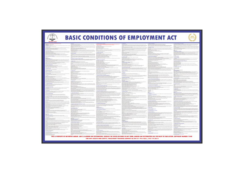 Basic Conditions of Employment Act Poster - A1