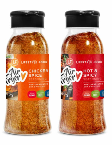 Lifestyle Food - Air Fryer Spices - Chicken &amp; Hot/Spicy - 4 Pack