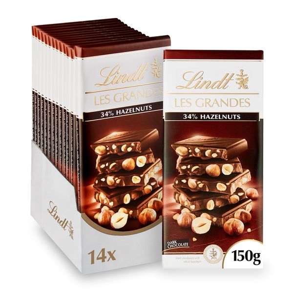 Lindt Les Grandes Dark Hazelnut - 14 x 150g