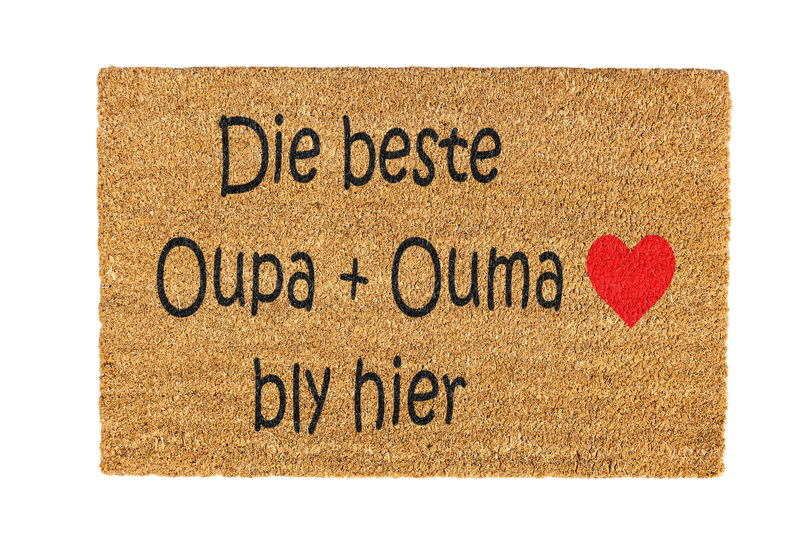 Oupa en Ouma' Natural Coir Personalized / Custom Branded Welcome Doormat