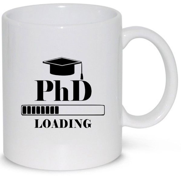 PHD Loading Birthday Christmas Doctorate Degree Graduation Gift Mug