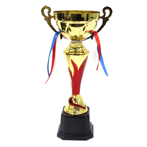 Inferno Gold &amp; Red Cup Trophy with High Gloss Base