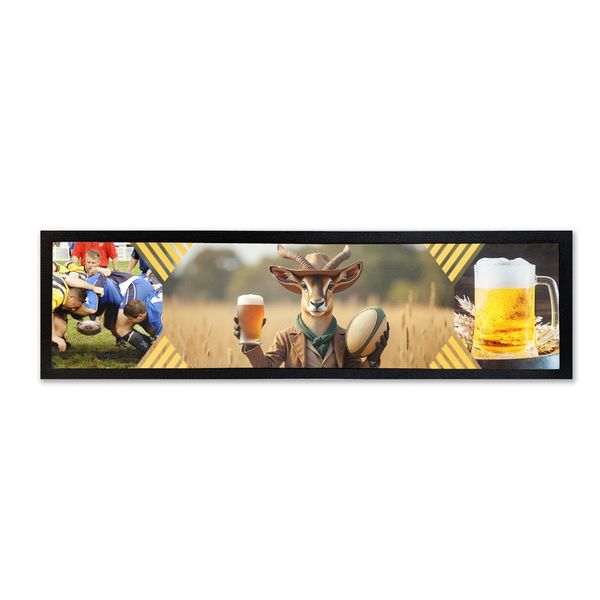 Spring Bok Rugby And Beer Bar Mat