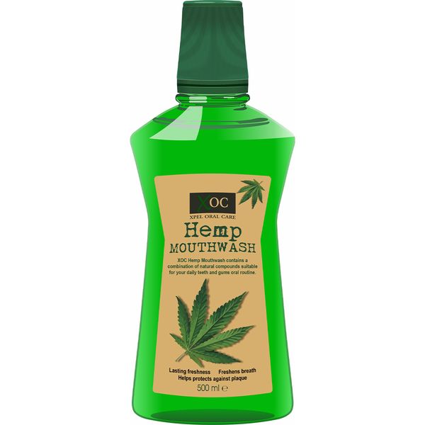 Xpel Oral Care Organic Anti-Bacterial Hemp Oil Mouthwash - 500ml