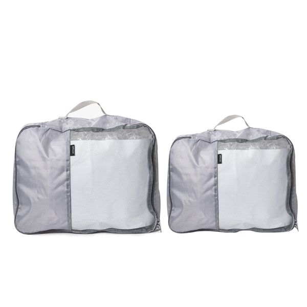 Travel Packing Cubes - Grey, Space-Saving Luggage Organisers