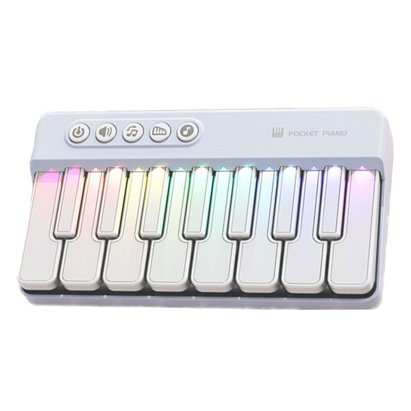 Kids Piano Musical Instrument Learning Toy Rainbow Lights for 2-6yo Kids
