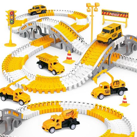 280-Piece Construction Race Tracks for Kids Toys Building Railway Track Set Image