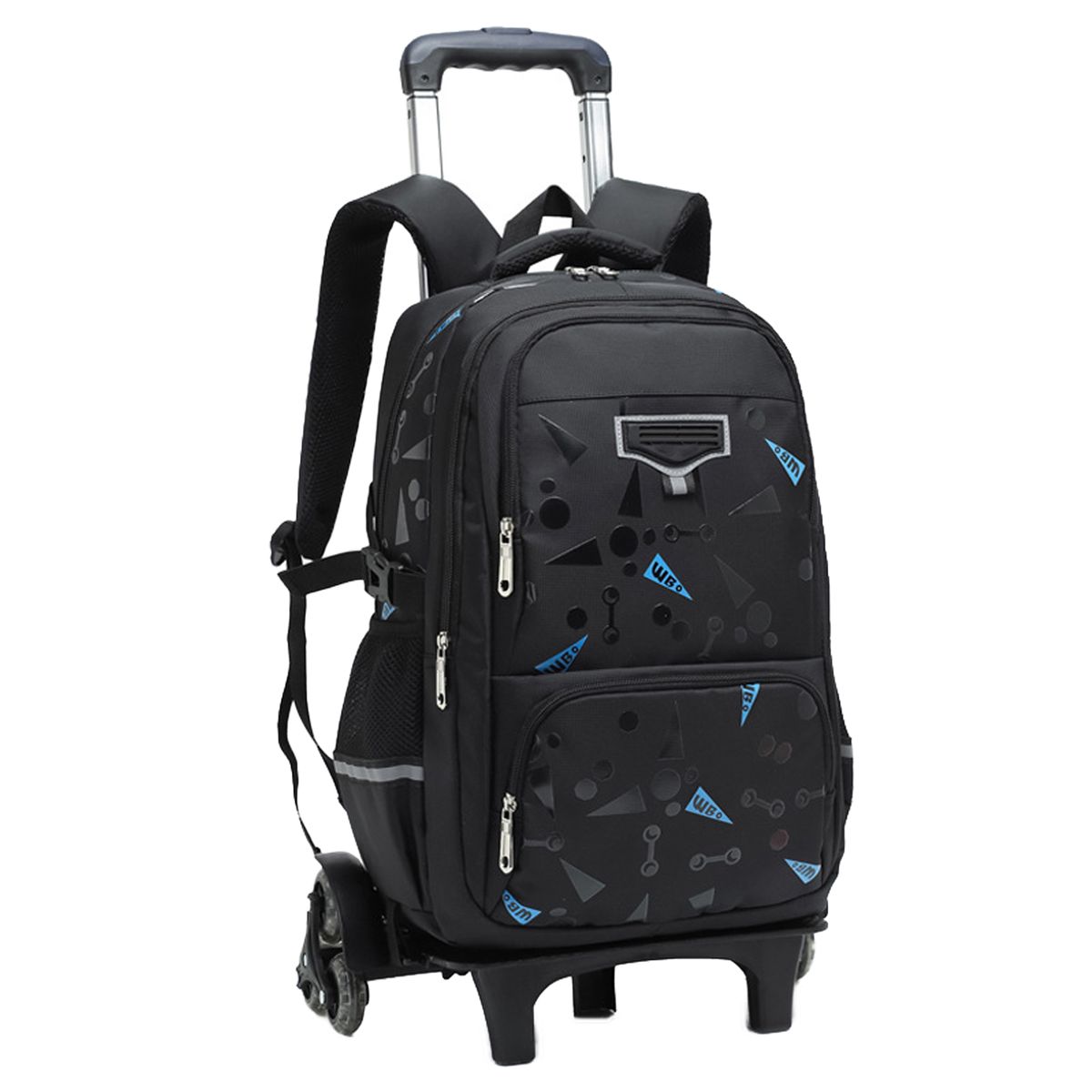 Boy Backpack School Bag Waterproof with Rolling Trolley for