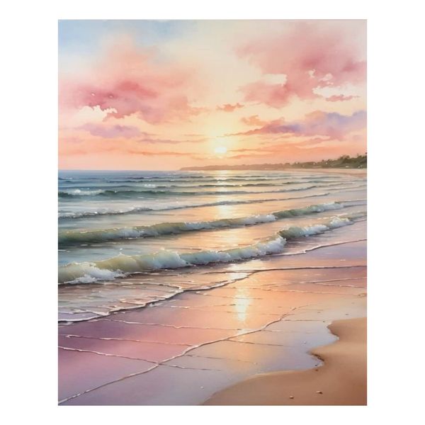 Sunset Beach Unframed Paint by Numbers Kit (40 x 50 cm)