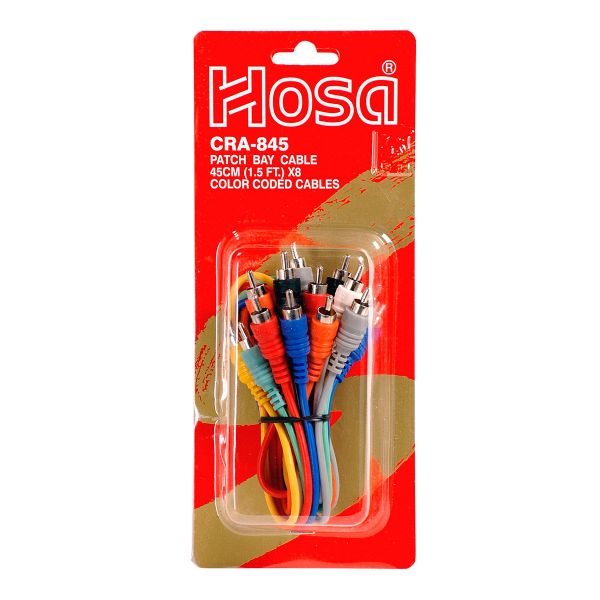 Hosa Unbalanced Patch Cables - 8 Pack 45cm