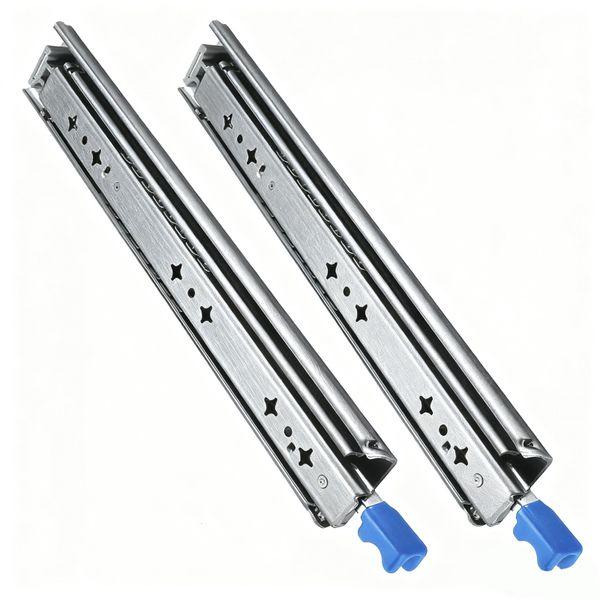 48/60" Heavy Duty Drawer Slides Full Extension Locking Runners with Lock
