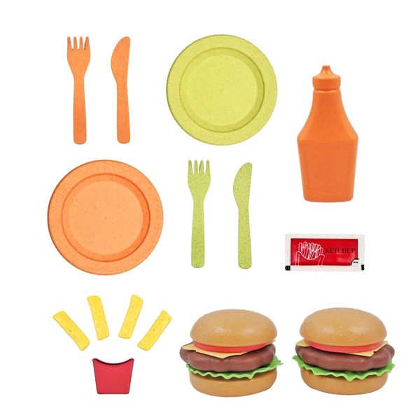 Mingli Toys - Pretend &amp; Play Food - Hamburger Set - Eco-friendly - 25 Pieces