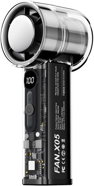 Ice Cooler Handheld Fan with Turbo Cooling 3000mAh 100-Speed Portable Mini