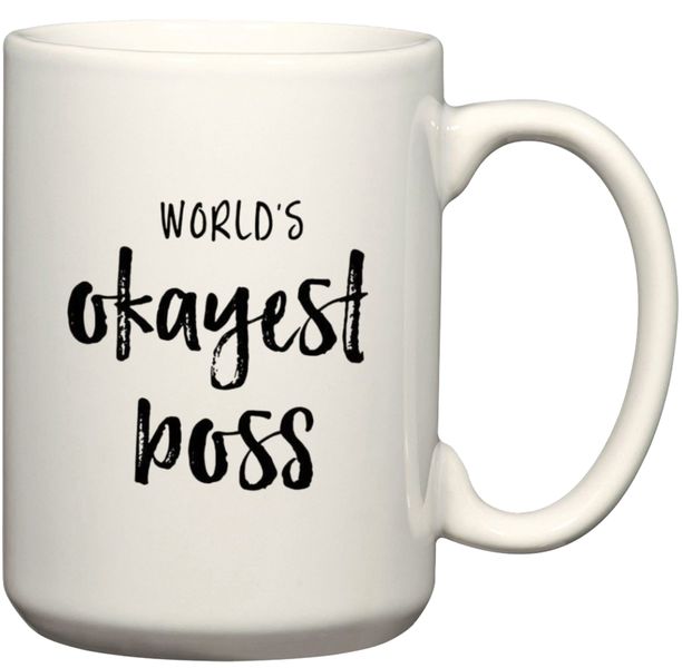 World's Okayest Boss Gift Coffee Mug