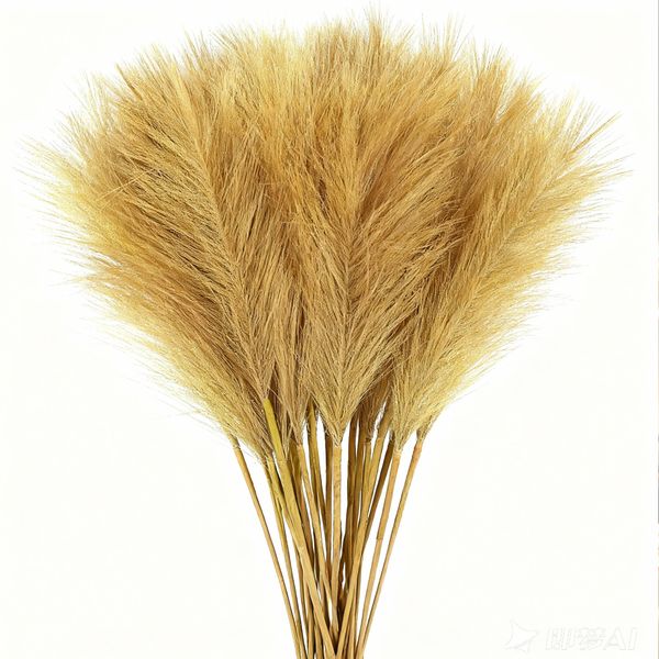 20 Piece Faux Pampas Grass Decor Flurry Pampas Grass for Vase Boho Home
