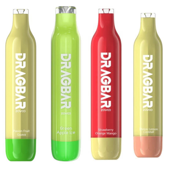 ZoVoo Dragbar 5000 Puffs Rechargeable Disposable Vape Multi-Value Pack of 4