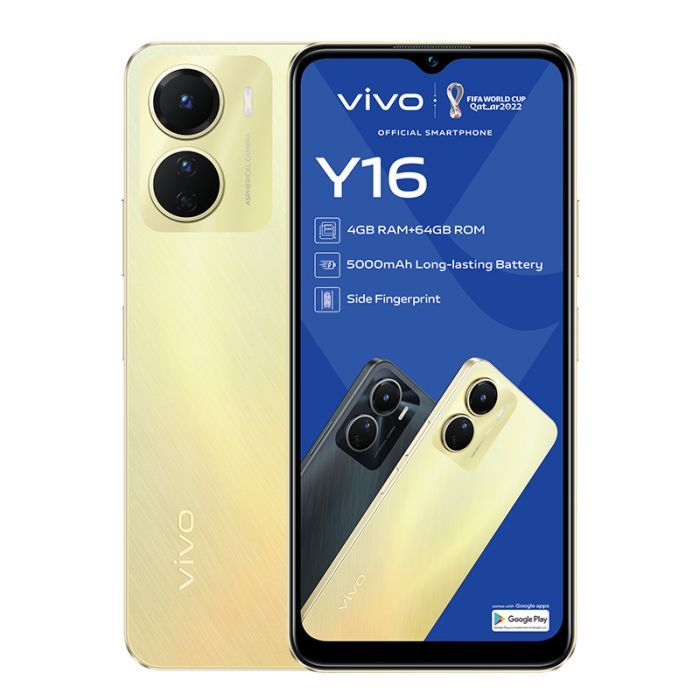 Vivo Y16 Dual Sim 64GB - Drizzling Gold