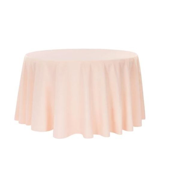 Polyester Round Tablecloth - Blush Linen