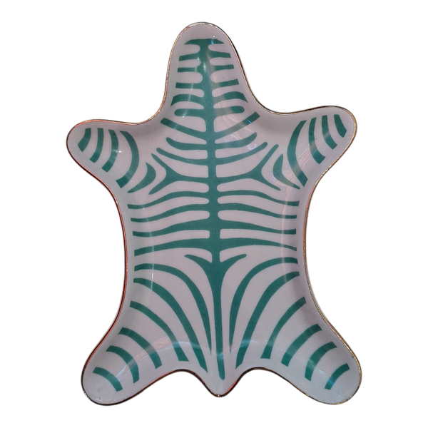 Gift Emporium Ceramic Zebra Print Trinket Dish - 10cm x 5cm