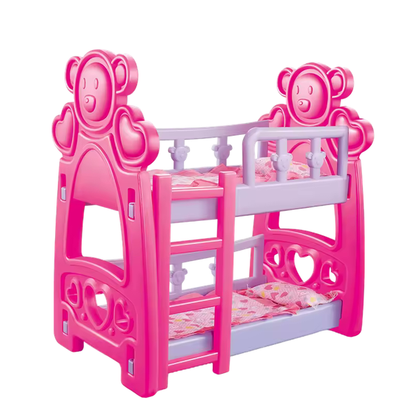Pretend Play Preschool Furniture Doll Double Bunk Bed - 39 x 23 x 41cm