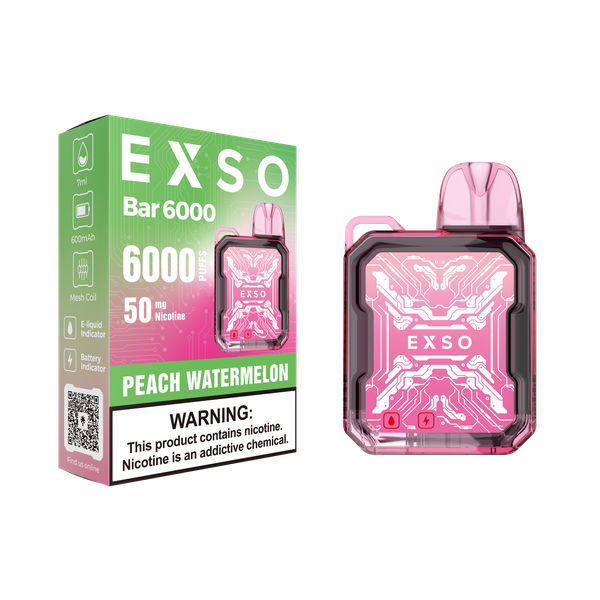 Exso Vape Bar 6000 Peach Watermelon