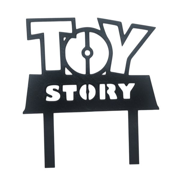 Toy Story Cake Topper - Mashup Logo Design - 15cm Wide (Black)