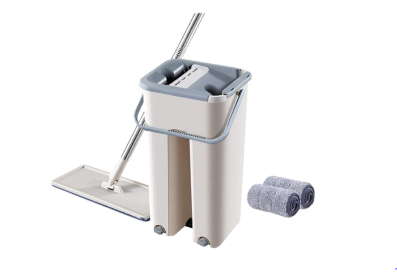Hand Free Flat Floor Mop And Bucket Set For Professional Home Floor