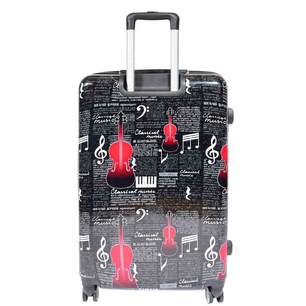66cm Classical Music Printed Four Wheeled Hard Shell Travel Luggage
