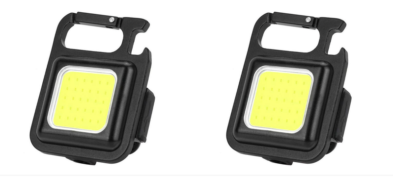 Rechargeable COB Keychain Light With Bottle Opener X 2