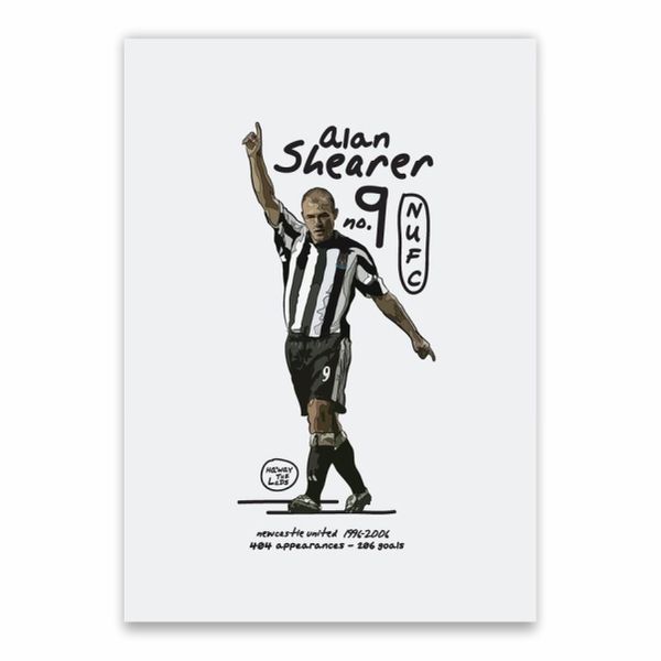 Alan Shearer No. 9 Poster - A1