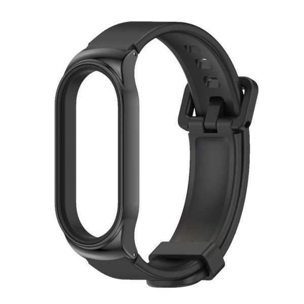 FocusFit Silicone Strap &amp; Integrated Metal Watch Case for Xiaomi Mi Band 7