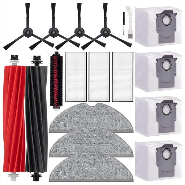 Main Side Brush Hepa Filters Mop Cloth Dust Bags Compatible with None
