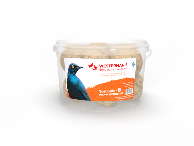 Westerman's 10 x Suet Balls Tub- Peanut Butter Flavour