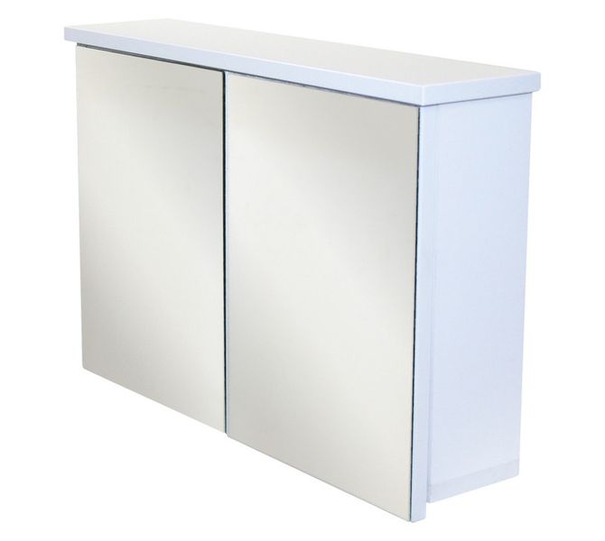 Contractors 2 Door Mirror Cabinet - White - 540 mm