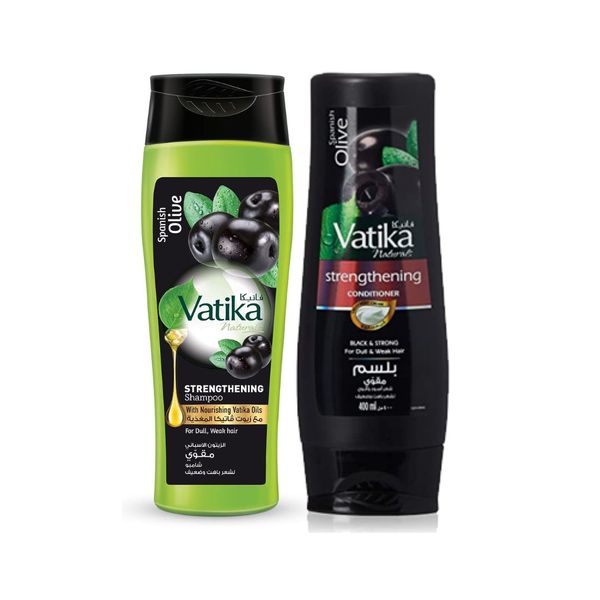 Vatika Black Olive Shine &amp; Strength Shampoo &amp; Conditioner (400ml each)