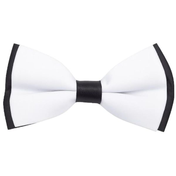 Two Coloured Bowtie in White and Black