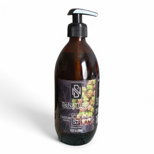 Castor Oil - Pure &amp; Natural Oil - 500ml (Hexane-Free &amp; Cold-Pressed)