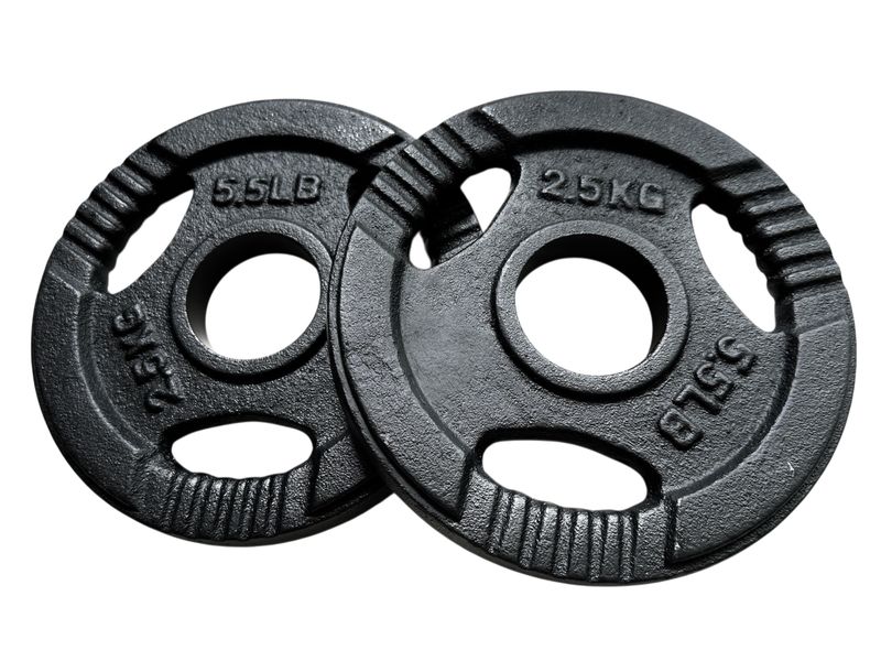AFRI101 Tri-Grip Cast Iron Weight Plate (Pair)