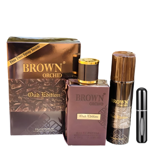 Brown Orchid Oud Edition Edp 80ml + Refillable Decant with Perfume