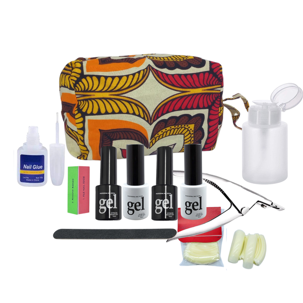 UV Gel Nail Kit Base &amp; Top Coat, Tips, File &amp; Tools Set