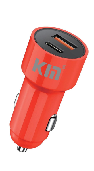 KIN C/C K-C21 20W PD+USB Fast Charger - Dual Port Type-C &amp; USB Adapter