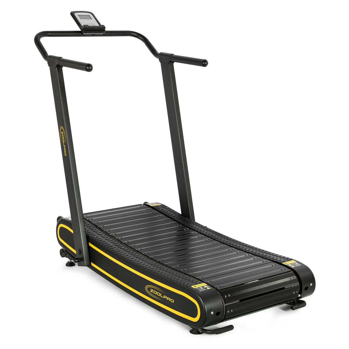 Zoolpro Non Motorized Free Speed Exercise Treadmill Black and Yellow