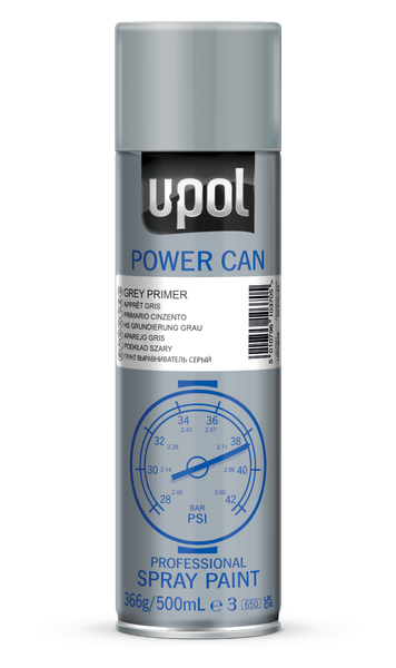Power Can Professional Spray Paint Aerosol Grey Primer (500ml)