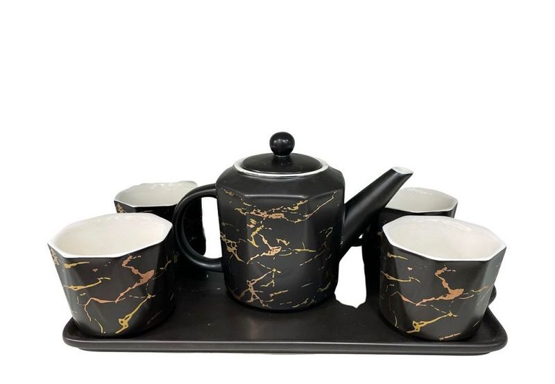 6 Piece Marble Tea Set