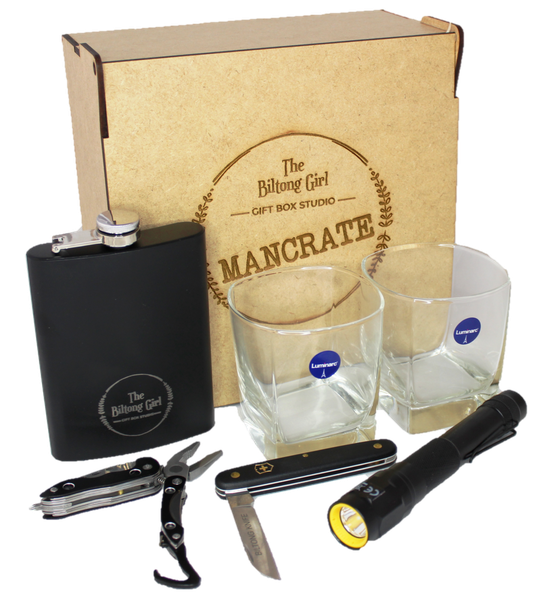 Mancrate Gift Set with Whiskey Glasses