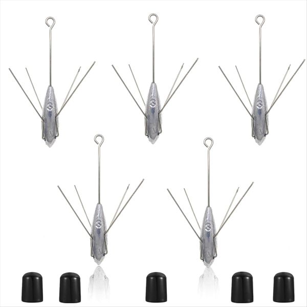 5 Pcs Sputnik Sinker Fishing Equipment Long Tail Fishing 3 0 Ounces