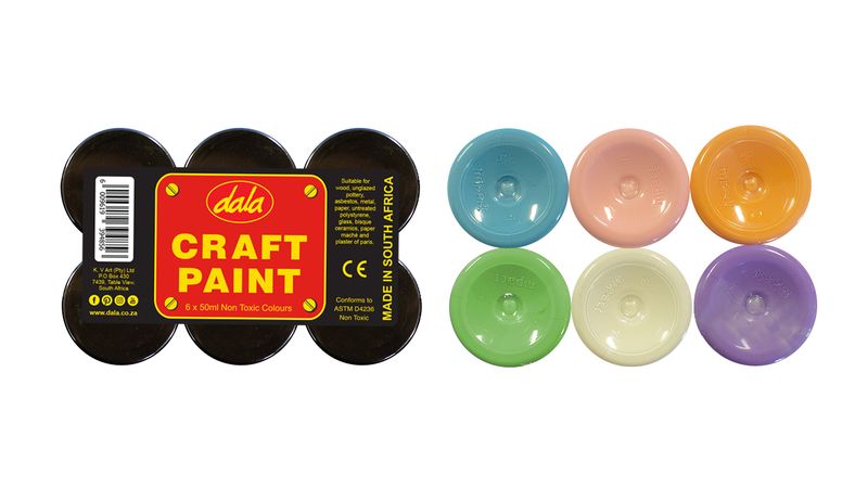 Dala Craft Paint Pastel 6 x 50ml kit
