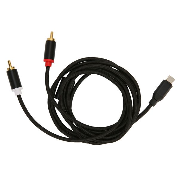 Type C To 2RCA Male Cable HiFi Stereo Gold Plated Sound Adapter Cord 1m