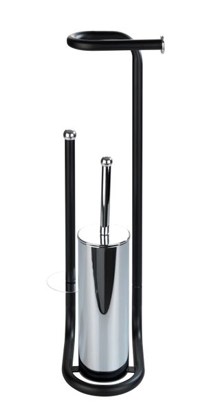 Wenko - Freestanding Toilet Brush, Toilet Paper Holder Combo - Universal B